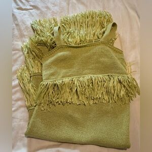 SAYLOR Lime Green Fringe Set